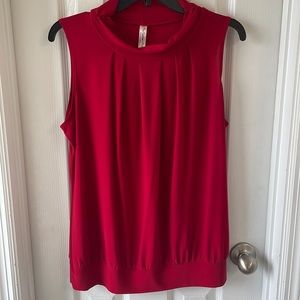 PerSeption Red Dressy Tank Top Large